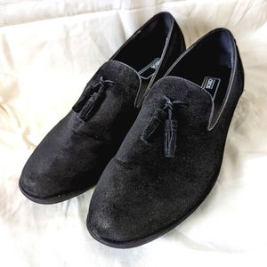 ASOS Black Suede Dress Loafers, Sz 9